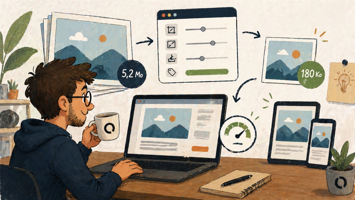 Optimisation d’images web sur un ordinateur de bureau