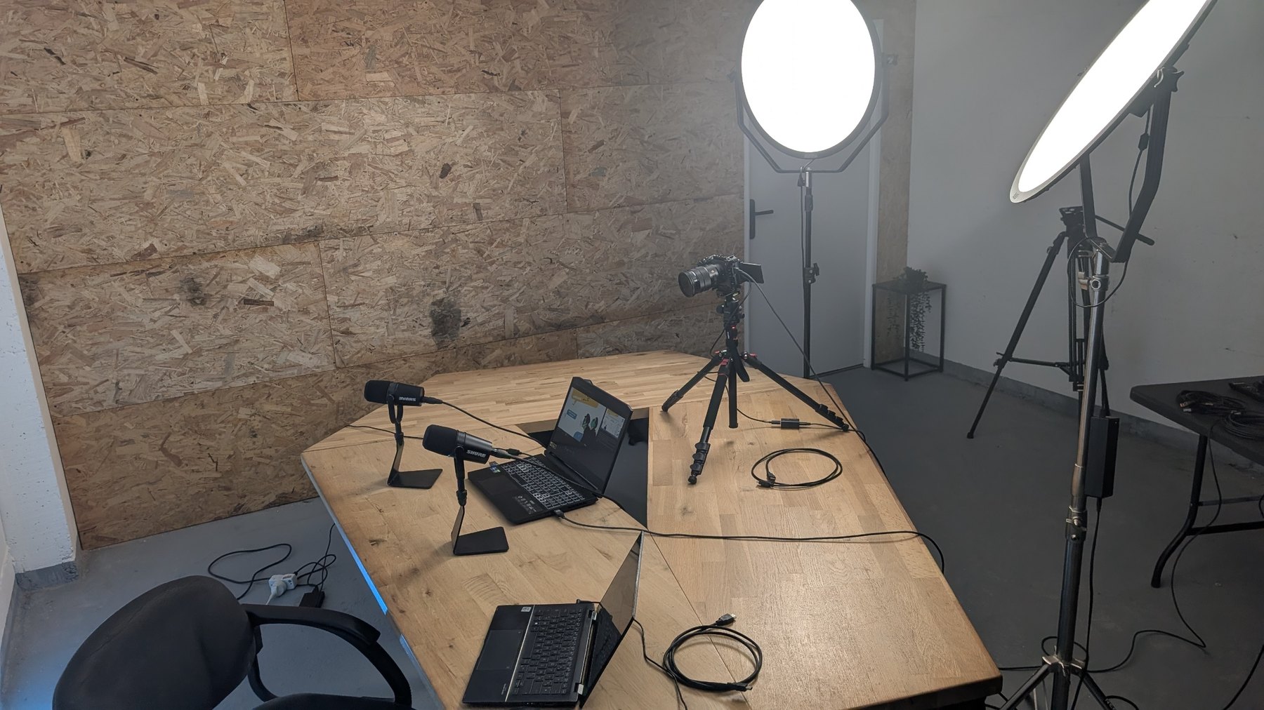 Le plateau après le travail sur le cadrage et la lumière